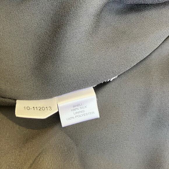 Ann Taylor 100% Silk Y2K Babydoll Prom Dress Midi Spaghetti Straps Beaded Flowy - Picture 10 of 16